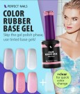 NEW!!PERFECT NAILS COLOR RUBBER BASE GEL - GLITTER PEACH 8ML thumbnail