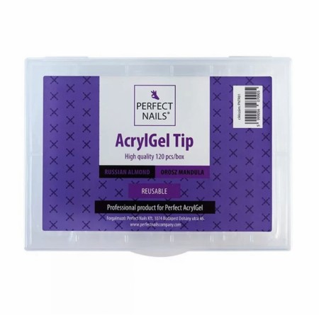 KIT - REVERSE TIP - ACRYLGEL PERFECT NAILS-TIP KIT REUSABLE - RUSSIAN ALMOND - 120PCS