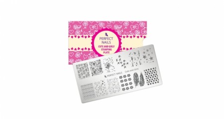 Perfect Nails  Stamping Plate - Cute & Girly 