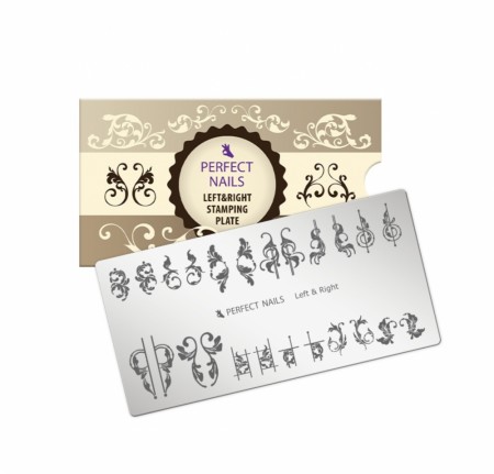 Perfect Nails STAMPING PLATE - LEFT & RIGHT