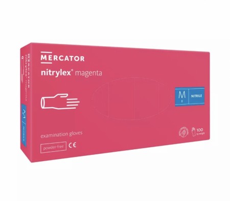 NITRYLEX® MAGENTA POWDER-FREE NITRILE GLOVES - M