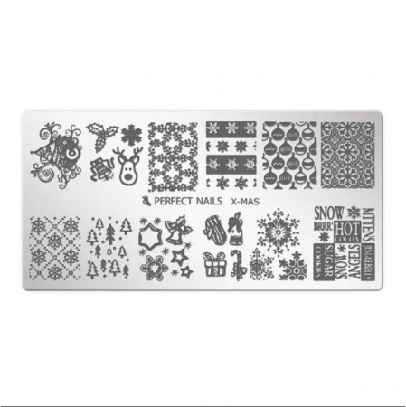 Perfect Nails Stamping Plate - Xmas