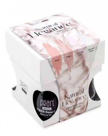 Pearl Nails Natural Elegance Fiber Base Gel Collection 4*15ml