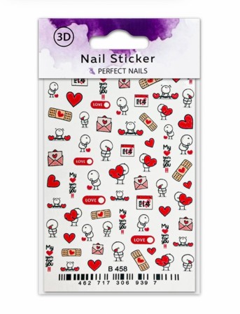 Perfect Nails Nail Sticker 3D-Love