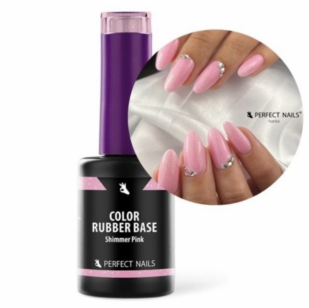 COLOR RUBBER BASE GEL - SHIMMER PINK 4 ML